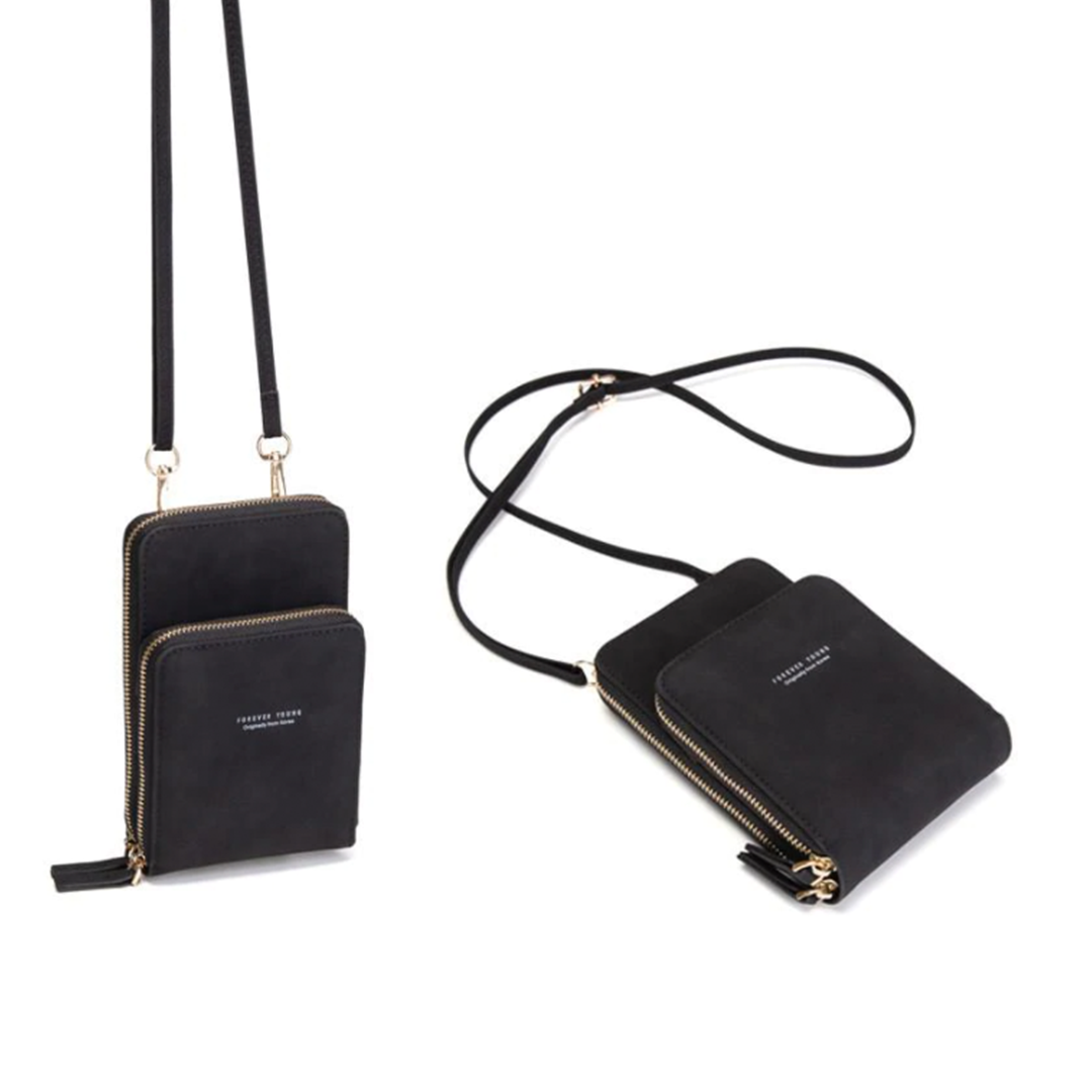 Triple Secure Leather Phone Purse: Elegance Meets Practicality