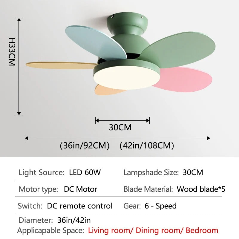 RainbowLeaf Ceiling Fan