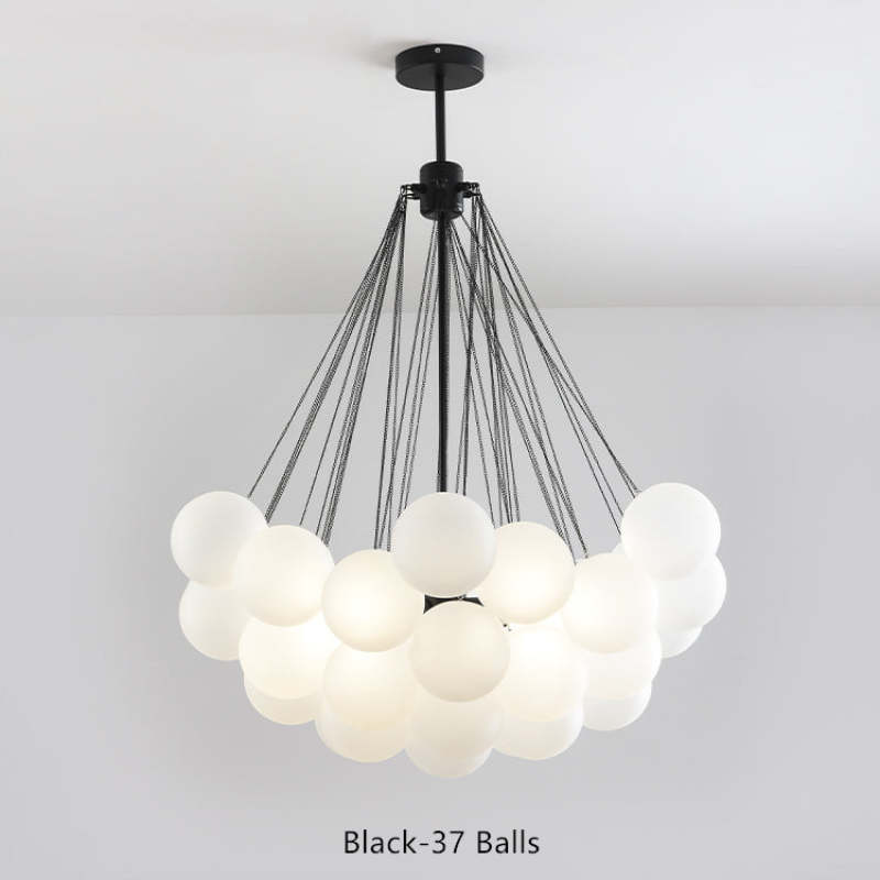 Glamora - Designová závěsná lampa z kovu a skla