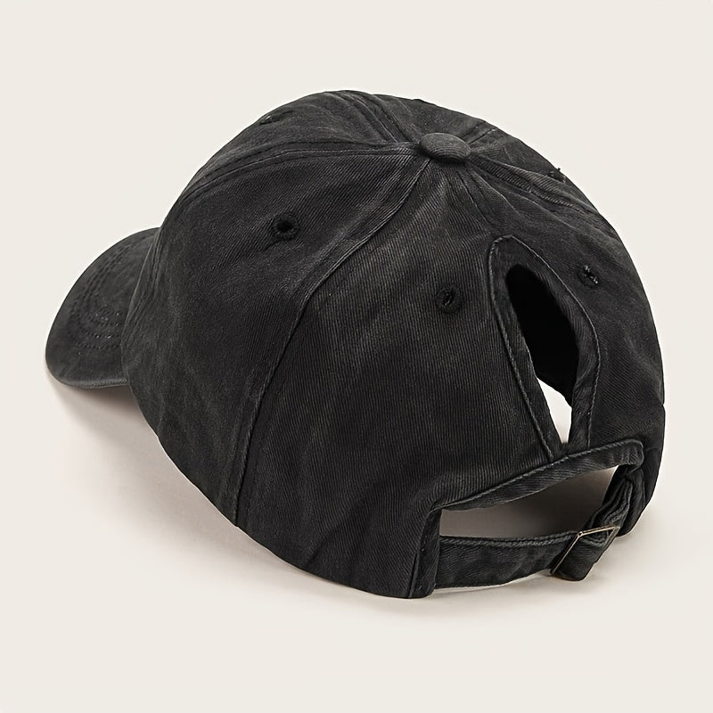 Gorra de béisbol con cola de caballo de 3 hojas