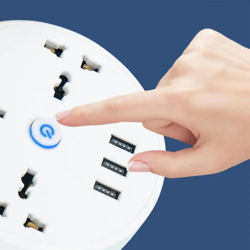 EU-stekker stopcontact Smart Home-stekkerdoos – multifunctioneel elektrisch verlengsnoer met USB-poorten en snel opladen