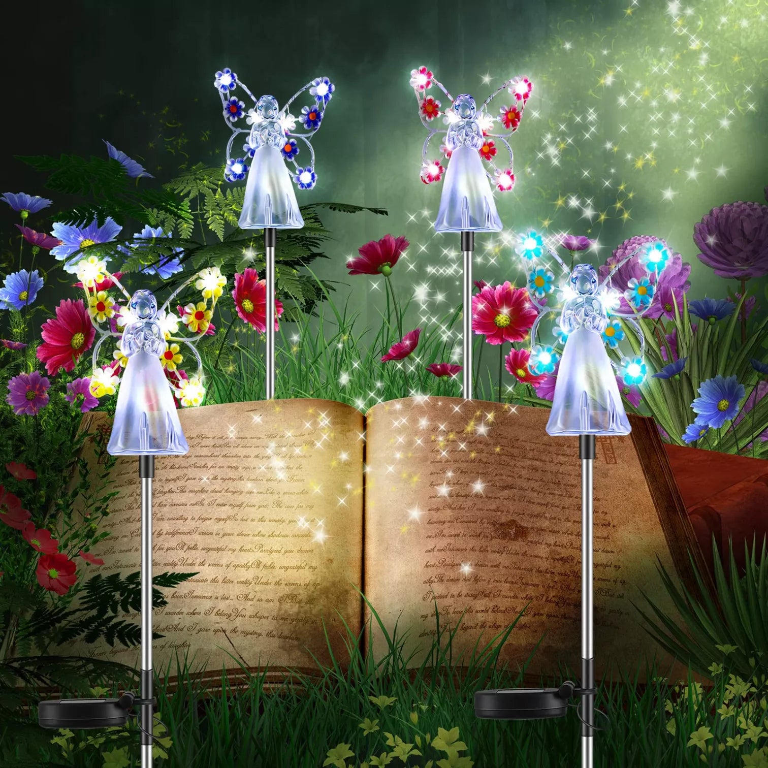 Angelicglow - Ampoules solaires décoratives pour jardin