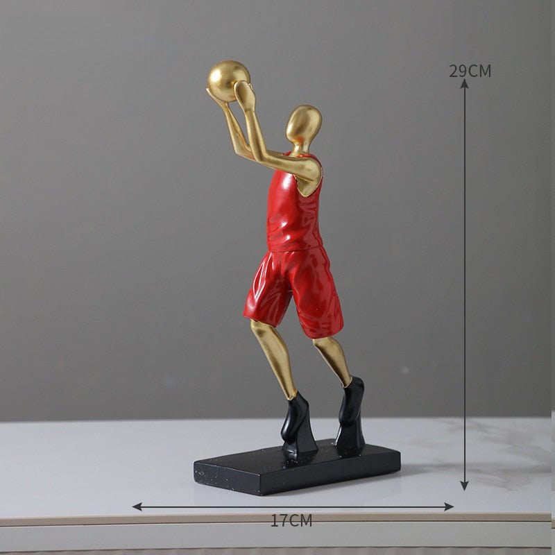 Adornos decorativos para el hogar con forma de jugador de baloncesto