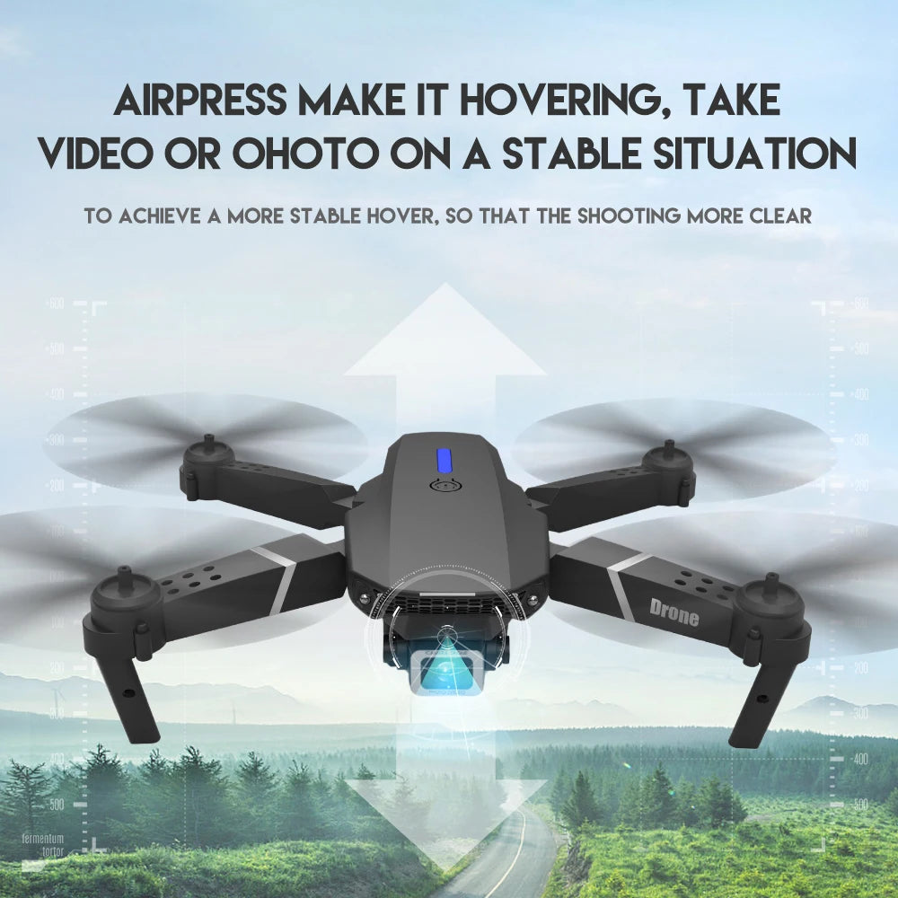 E88 Pro opvouwbare quadcopter-drone - WIFI FPV, HD 4K-camera, hoogtevaststelling