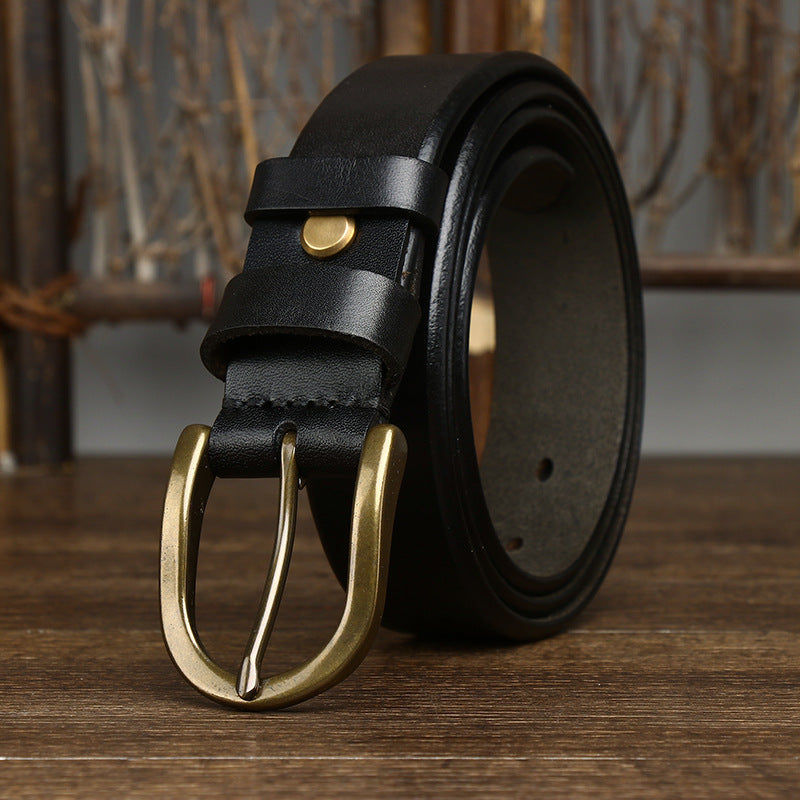 Ceinture en cuir classique haut de gamme pour hommes