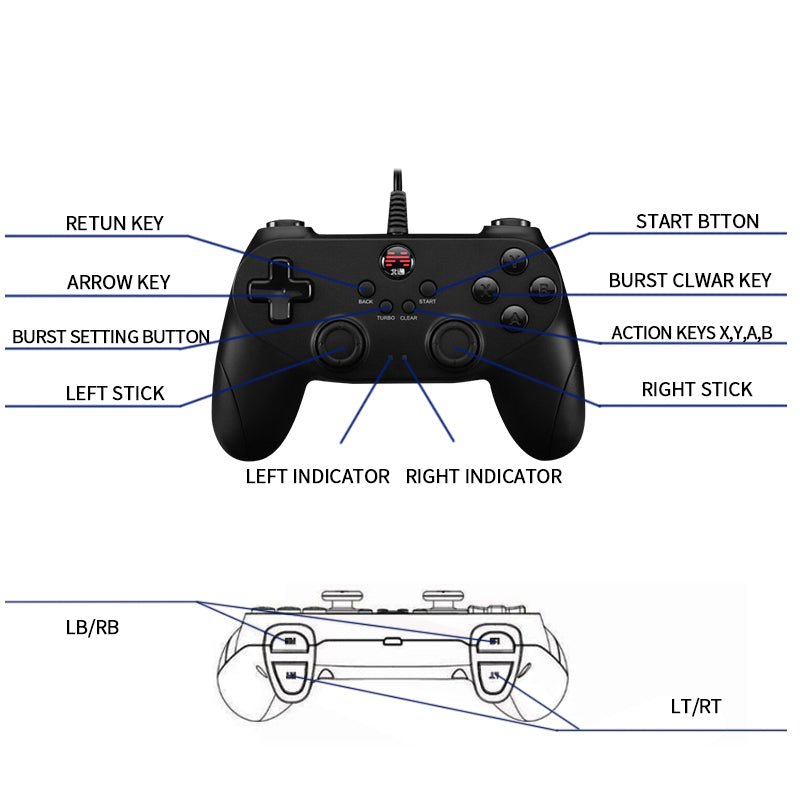 Betop Wired Black Controller