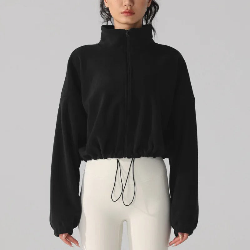 Vinter Sports Cropped Oversized Fleece Jakke