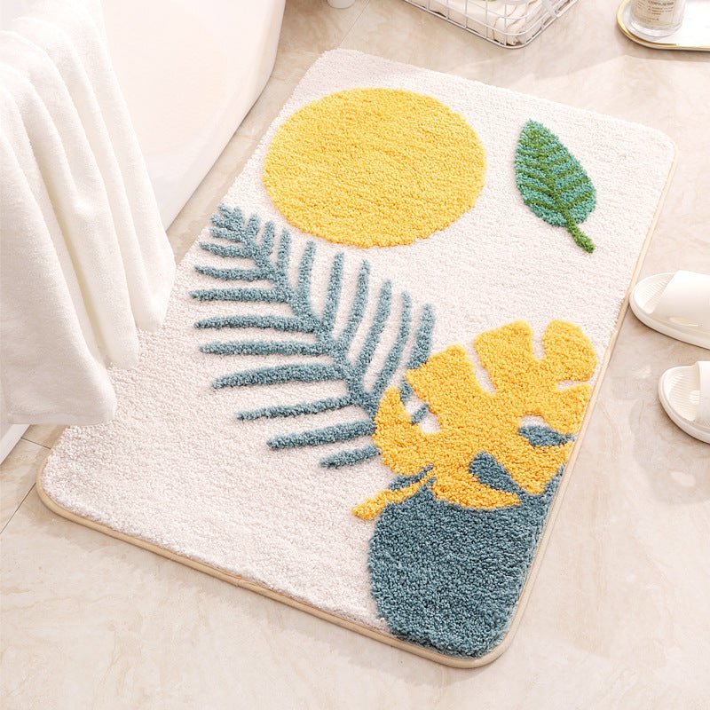 Tapis de bain botanique