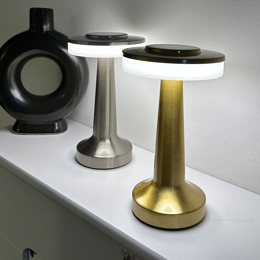 Lampe champignon à dessus plat sans fil moderne