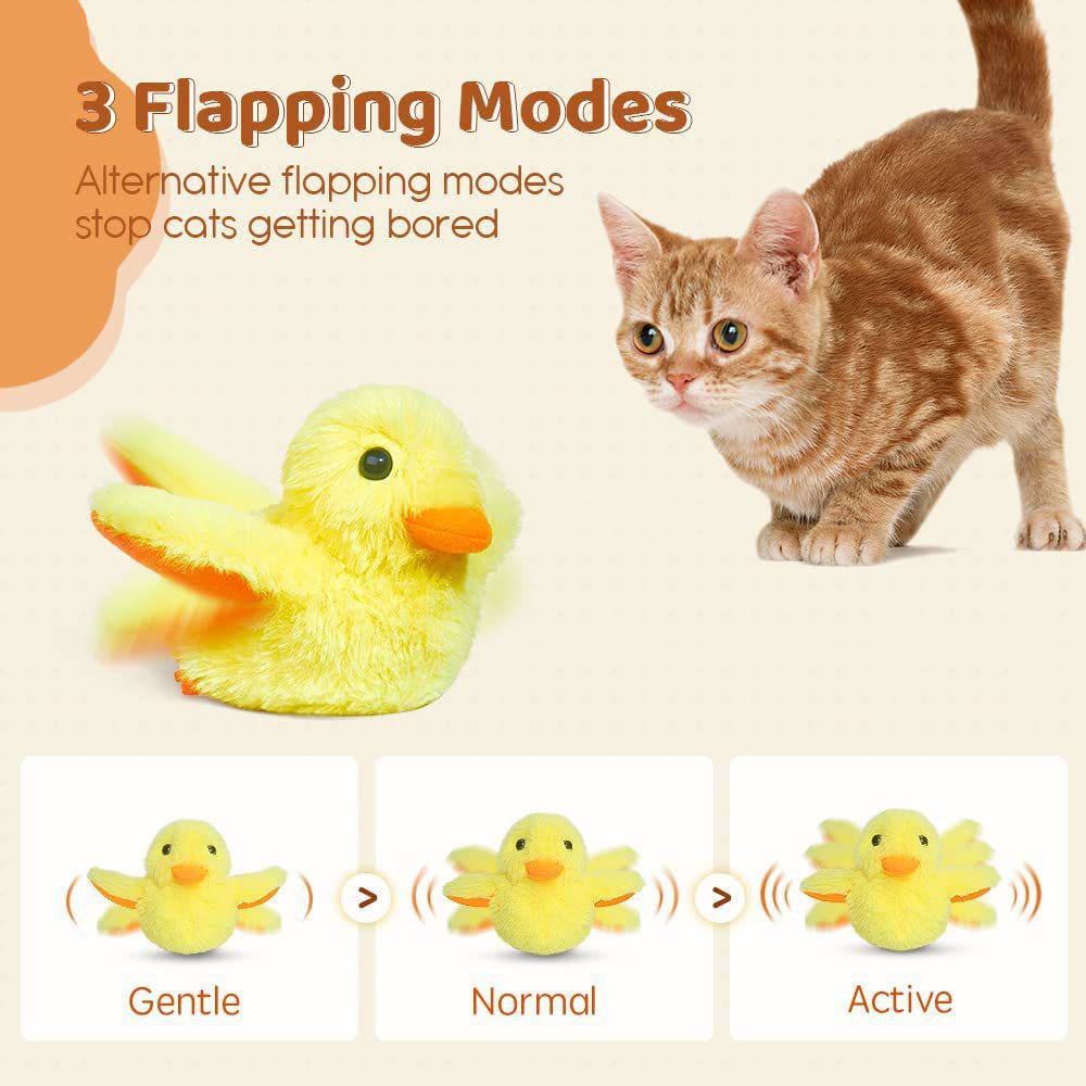 Bouncy Buddy Flapping Duck: Interactive Cat Play Toy