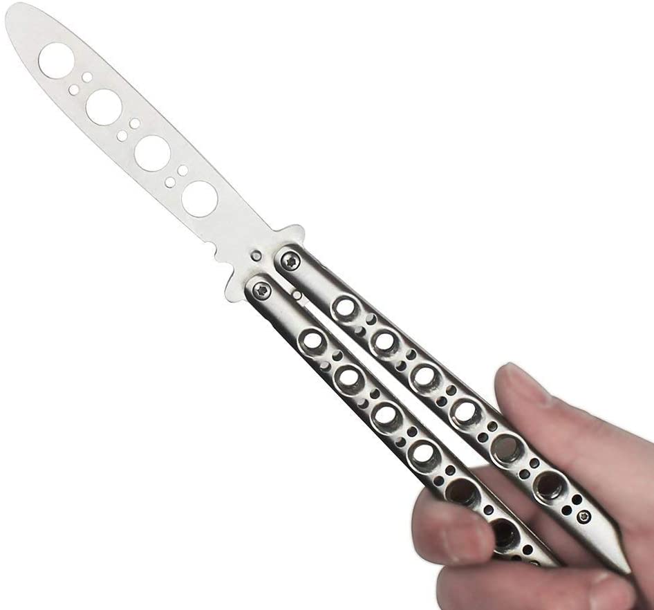 Stainless Steel knife  Butterfly Training Knife butterfly knife gaming tool knife dull tool