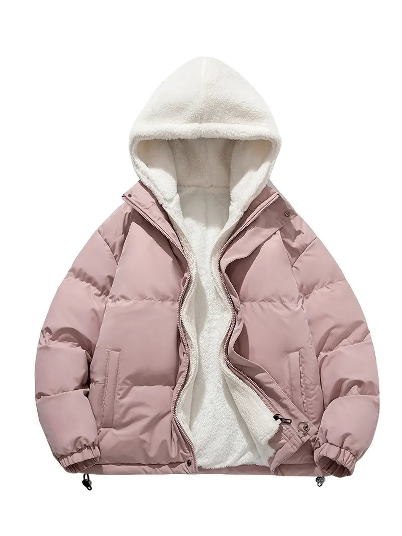 Eagle - Casaco de inverno com capuz em fleece aconchegante