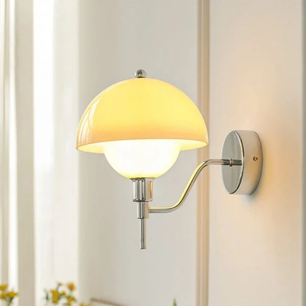 Cream Mushroom Walkway Wall Light