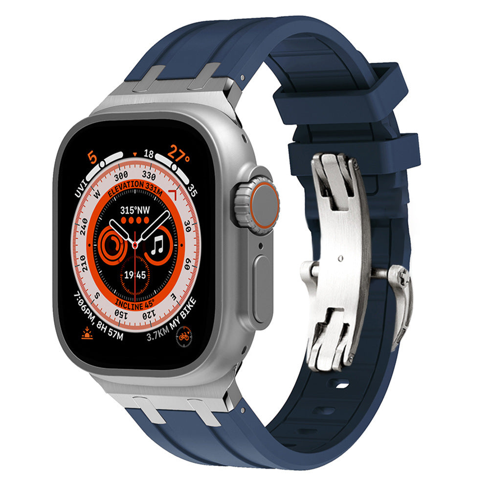 NOVA Pulseira Grossa de Silicone com Adaptador de Titânio para Apple Watch