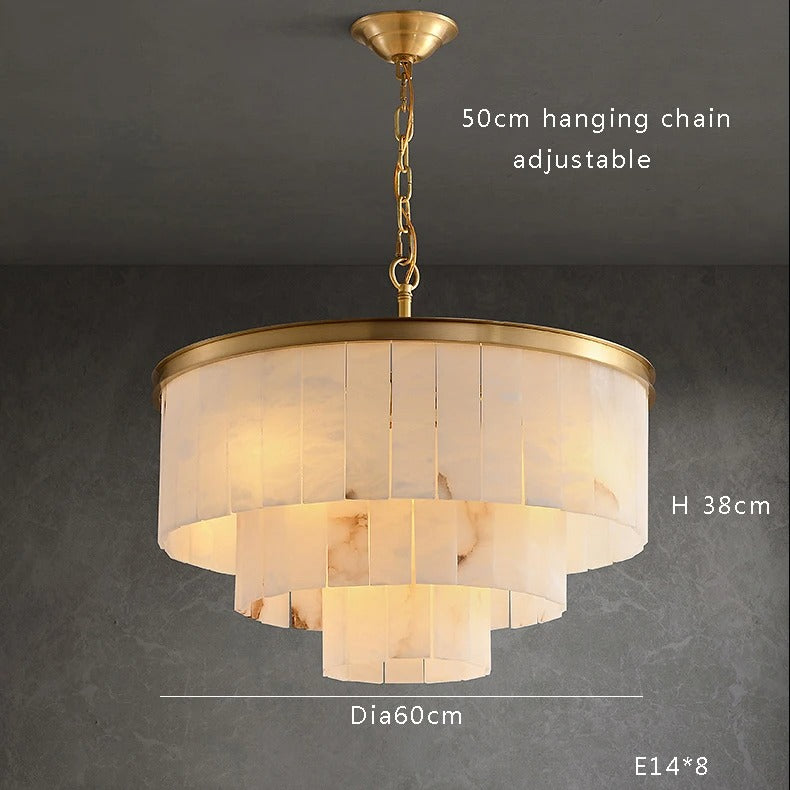 Golden Horizon Marble Chandeliers