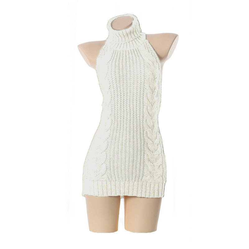 Rygløs Off-Shoulder Virgin Killer Sweater