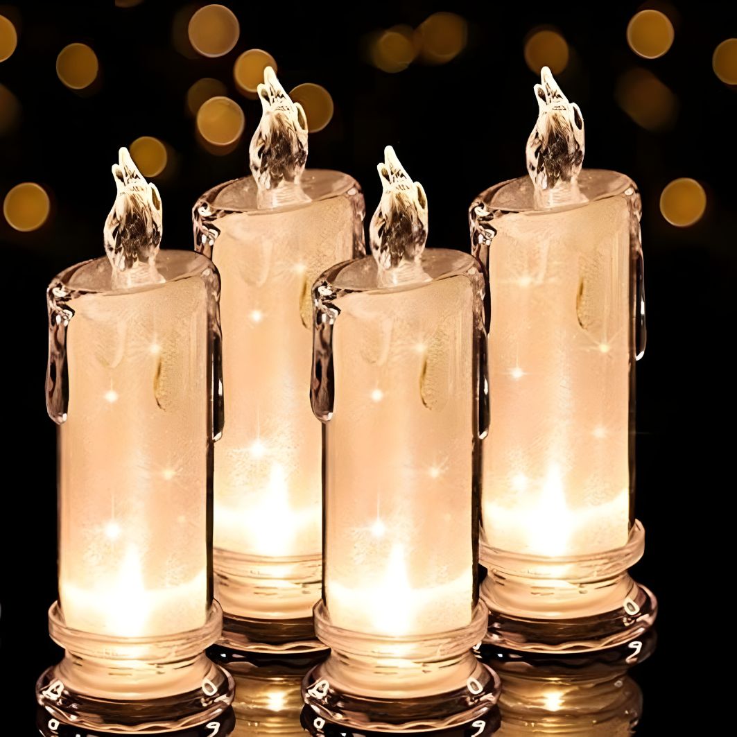 4pcs Velas LED Sem Chama Mystic Glow