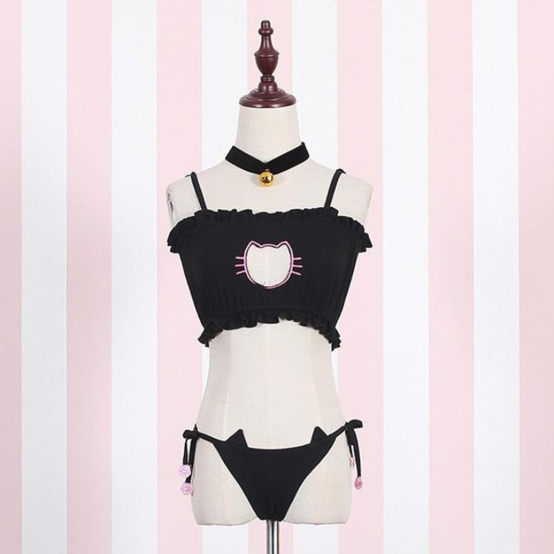 Ensemble complet de lingerie pour chat Cosplay