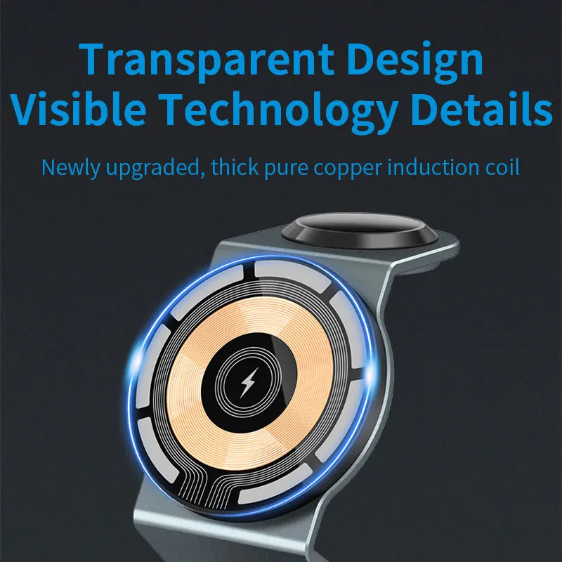 Schnellladegerät 3 In 1 Magnetisches Kabelloses Ladegerät