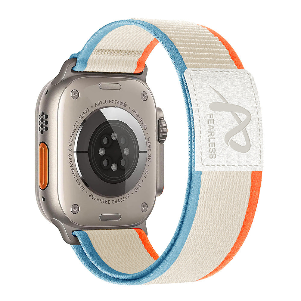 Bőr Címke Trail Loop Nylon Szíj Az Apple Watch-hoz