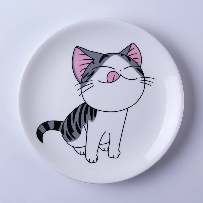 WhiskerWonder Cartoon Cat servies