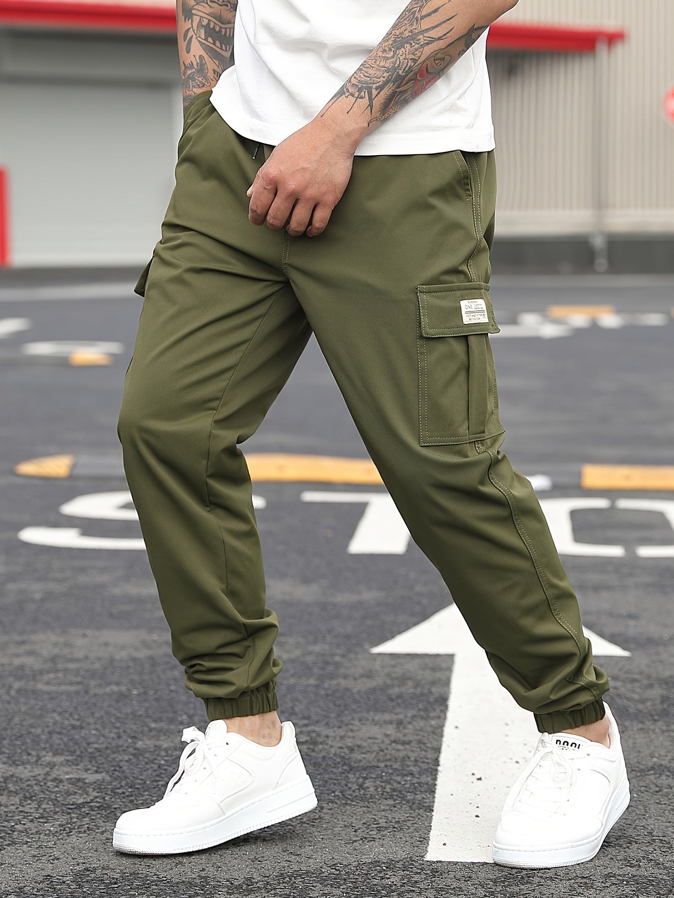 Beige Cargo lenkkeilyhousut - Lukas