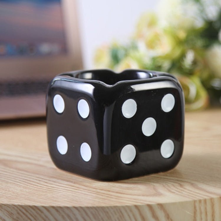 Ceramic Dice Shaped Ashtray