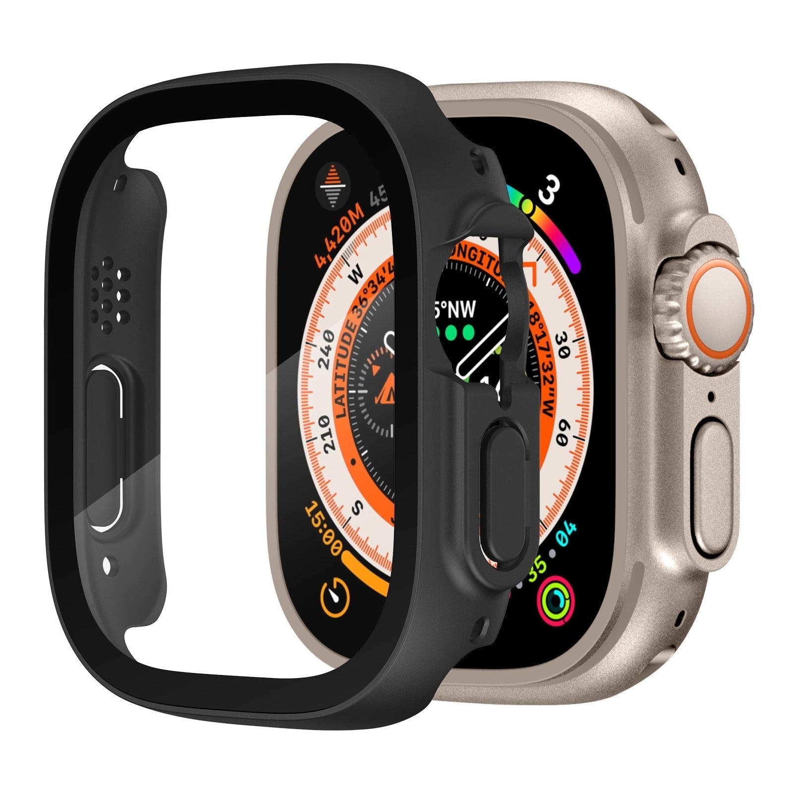 Funda con Protector de Pantalla de Cristal para Apple Watch Ultra