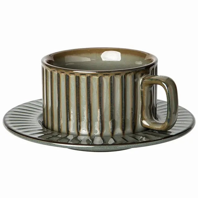 Set di tazze da caffè in ceramica retrò Anthia