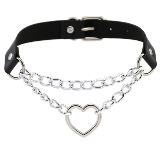 Choker Valentine Chaîné (15 Couleurs)