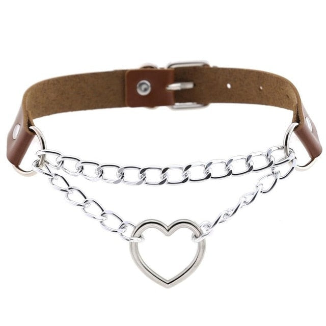 Choker Valentine Chaîné (15 Couleurs)