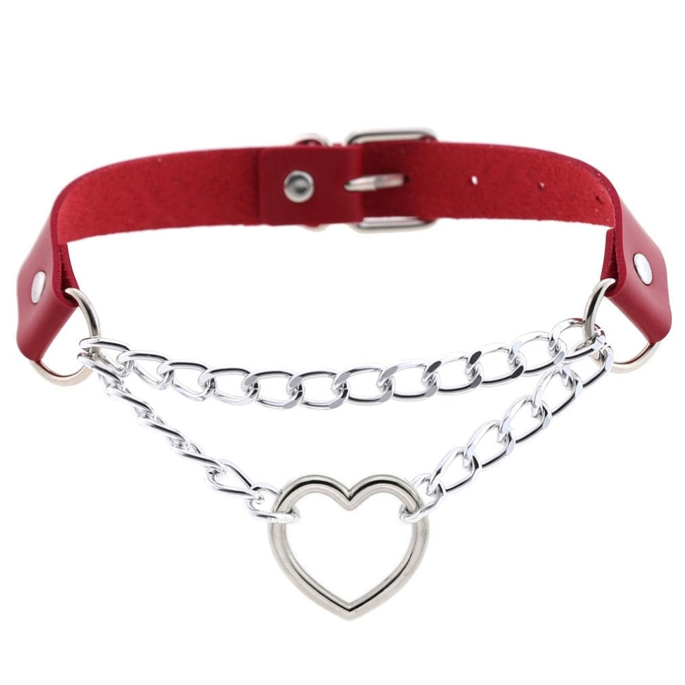 Choker Valentine Chaîné (15 Couleurs)