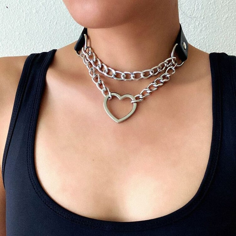 Choker Valentine Chaîné (15 Couleurs)