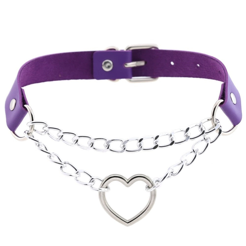 Choker Valentine Chaîné (15 Couleurs)