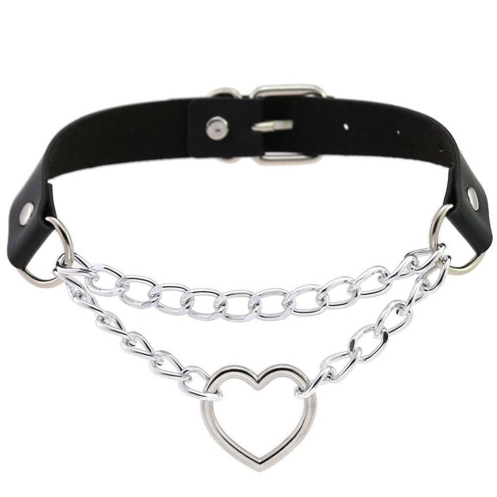 Choker Valentine Chaîné (15 Couleurs)