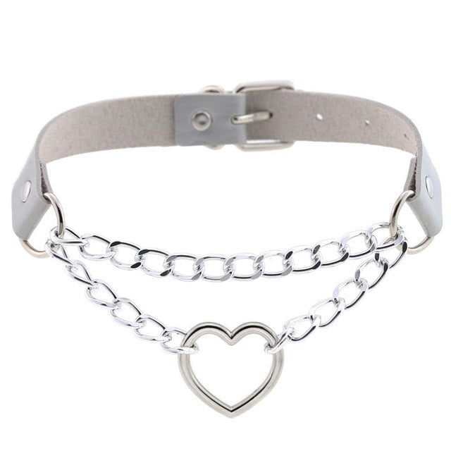 Choker Valentine Chaîné (15 Couleurs)