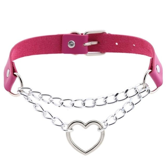 Choker Valentine Chaîné (15 Couleurs)