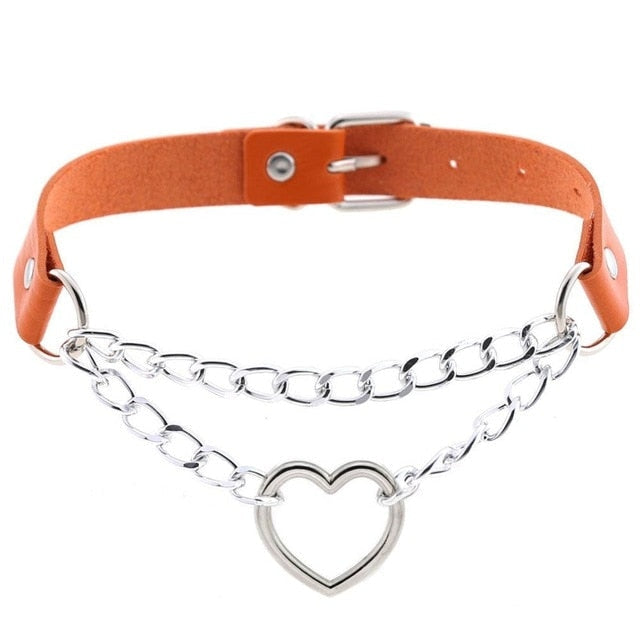 Choker Valentine Chaîné (15 Couleurs)