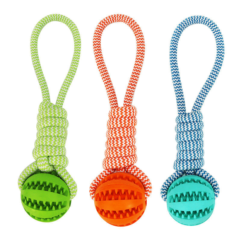 ChewRope Tug Ball: Dog Chew Toy with Tug-of-War Rope