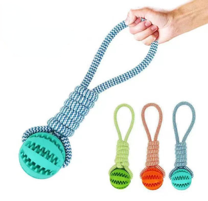 ChewRope Tug Ball : jouet à mâcher pour chien avec corde de tir à la corde