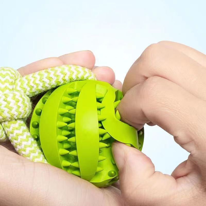 ChewRope Tug Ball: Dog Chew Toy with Tug-of-War Rope