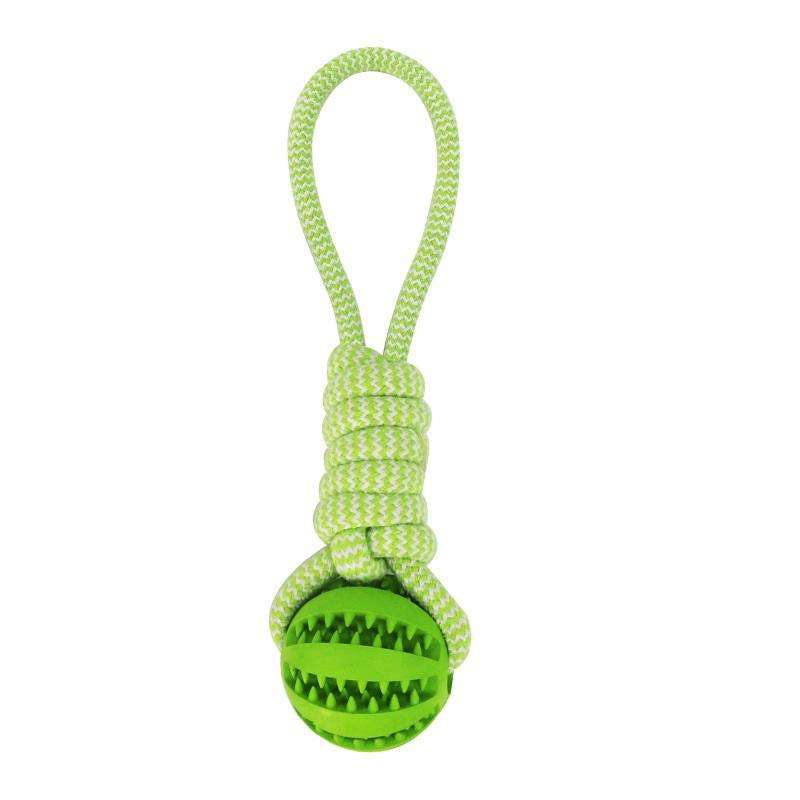 ChewRope Tug Ball: Dog Chew Toy with Tug-of-War Rope