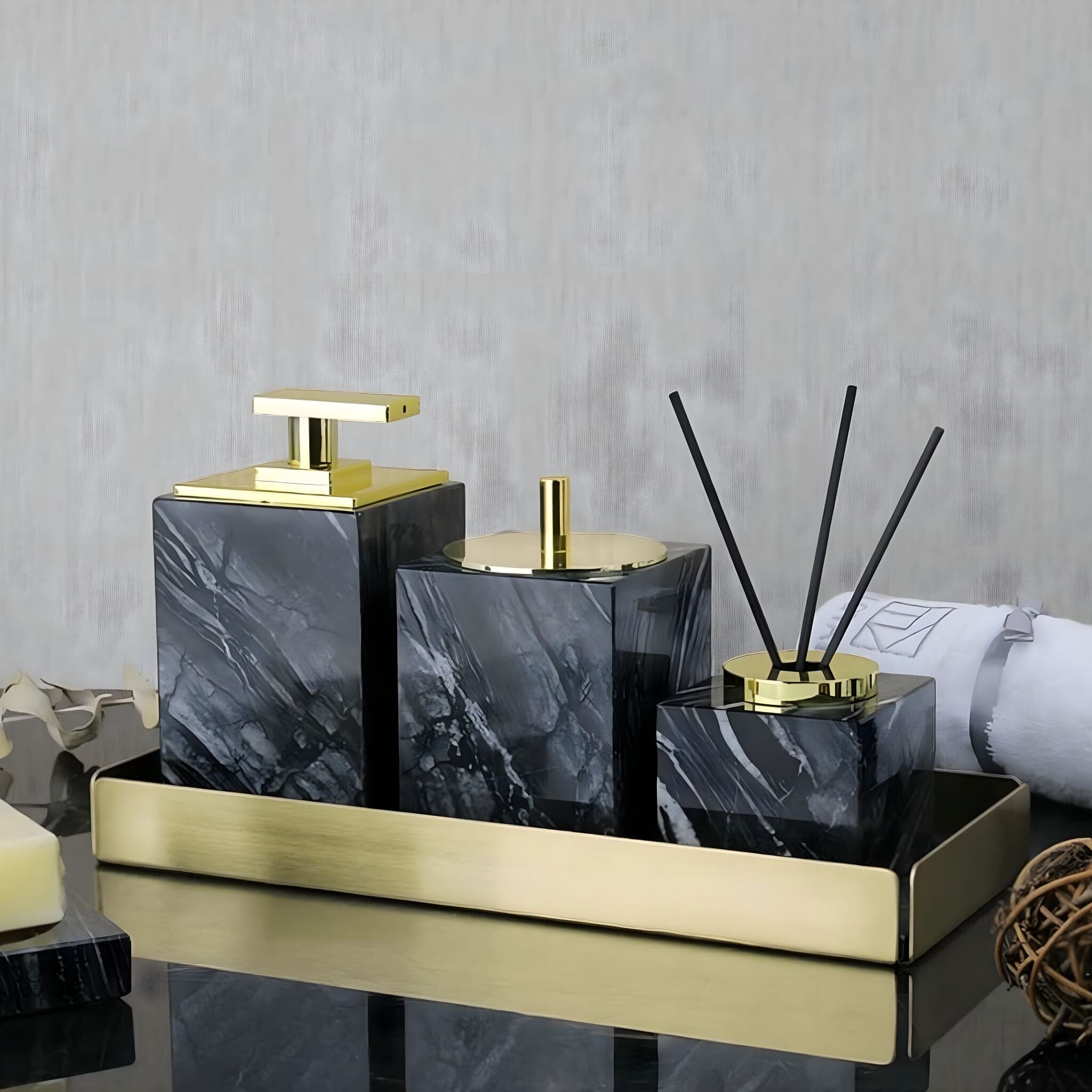 Claude Marble Bathroom Accessories Collection