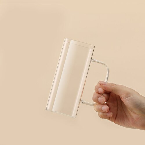 Clear Glass Square Mug