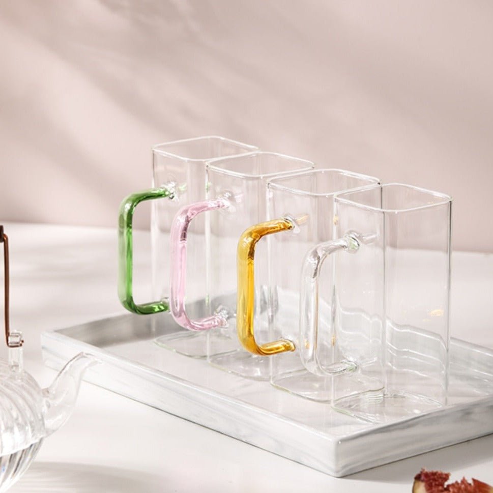 Clear Glass Square Mug