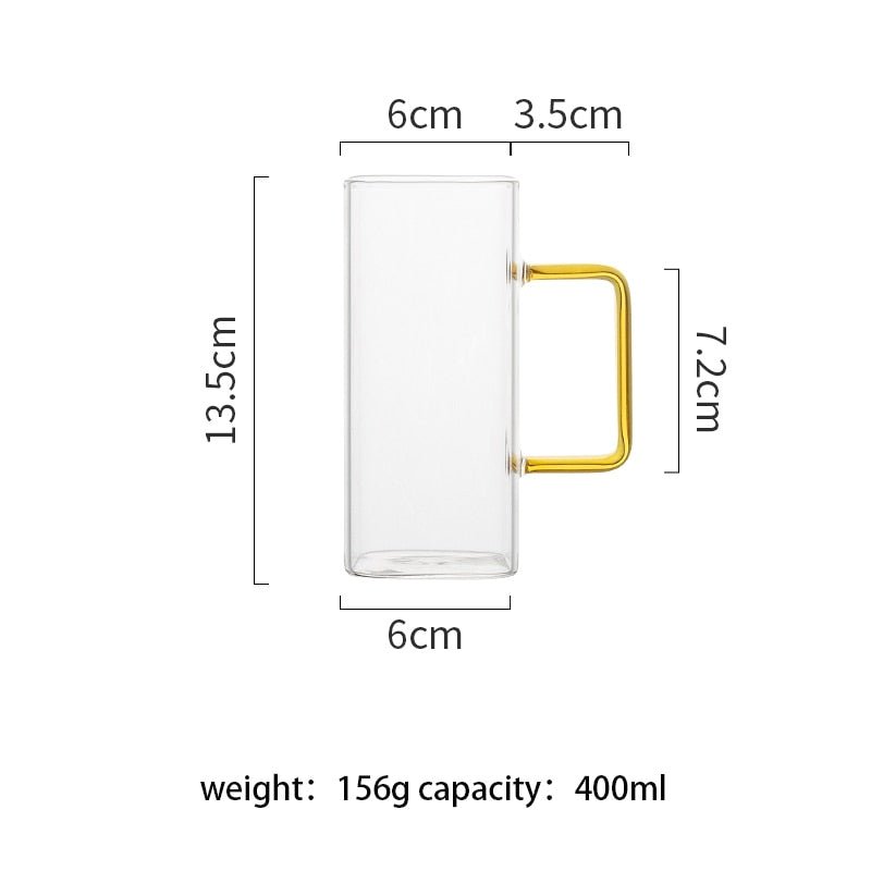 Clear Glass Square Mug