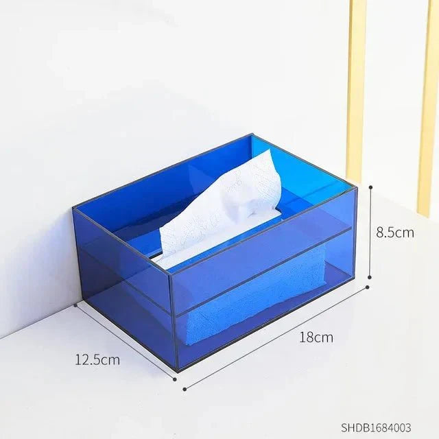 Soporte de caja de pañuelos acrílico colorido