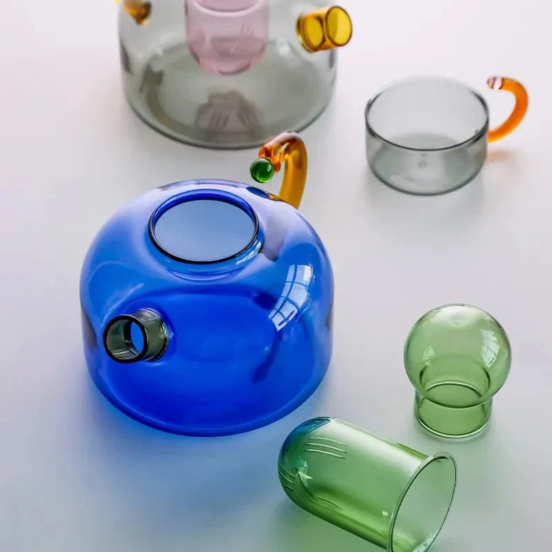 Contrasting Colour Translucent Kettle With Optional Mug