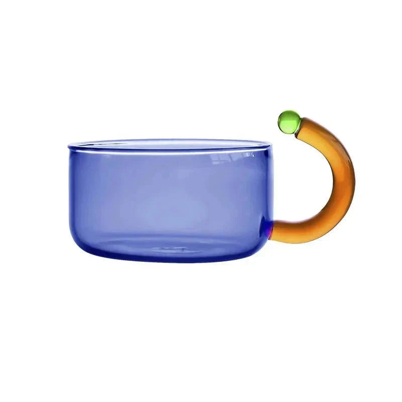 Conjunto de Chaleira e Caneca Translúcida de Cores Contrastantes