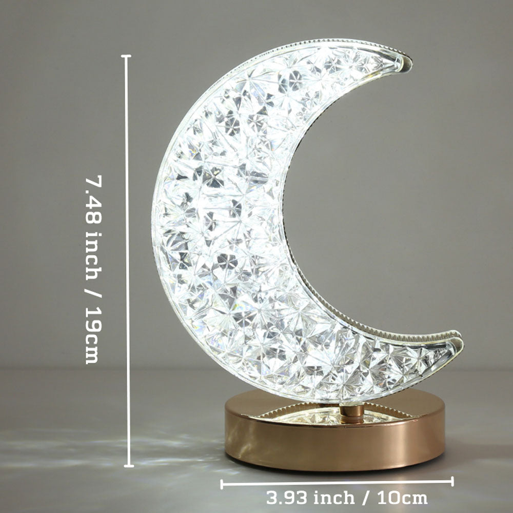 Crystal Crescent Moon Lampe